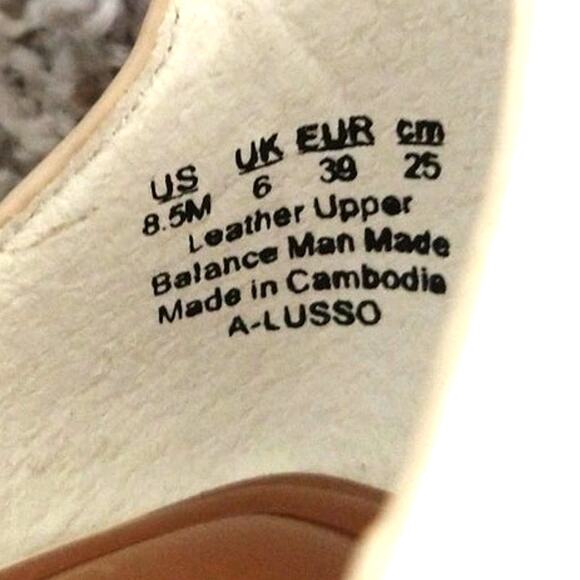 Franco Sarto Lusso Yaro Sandals Natural Ankle Strap Size 8.5M - Picture 11 of 12